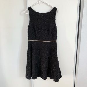 Vince Camuto Black Shiny Tweed Dress